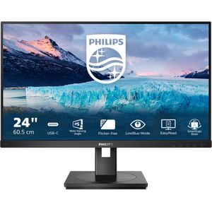 Philips 243S1/00 LED-monitor Energielabel D (A - G) 60.5 cm (23.8 inch) 16:9 4 ms HDMI, DisplayPort, USB-C IPS LCD