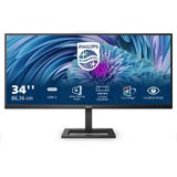 Philips E Line 346E2LAE/00 LED display 86,4 cm (34") 3440 x 1440 Pixels Wide Quad HD LCD Zwart
