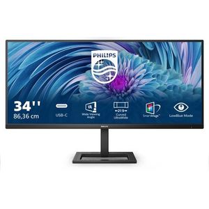 Philips E Line 346E2LAE/00 LED display 86,4 cm (34") 3440 x 1440 Pixels Wide Quad HD LCD Zwart
