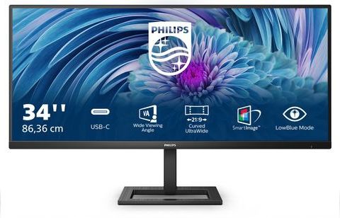 Philips E Line 346E2LAE/00 LED display 86,4 cm (34") 3440 x 1440 Pixels Wide Quad HD LCD Zwart