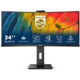 Philips 34B1U5600CH- Ultrawide Webcam Monitor - USB-C - RJ45 - 120hz - 34 inch
