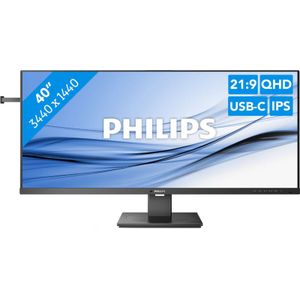 Philips 40B1U5600 - QHD Ultrawide Monitor - USB-C 65w - USB-hub - Speakers - 120hz - 40 inch