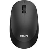 Philips SPK7307BL Ergonomische draadloze muis met 2,4 GHz aansluiting, 1600 dpi, handgreep voor beide handen, zwart