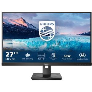 Philips S Line 273S1/00 computer monitor 68,6 cm (27") 1920 x 1080 Pixels Full HD LCD Zwart