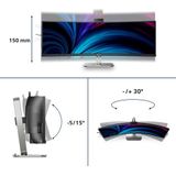 Philips 49B2U6900CH/00 computer monitor 124 cm (48.8") 5120 x 1440 Pixels Dual QHD LCD Zwart