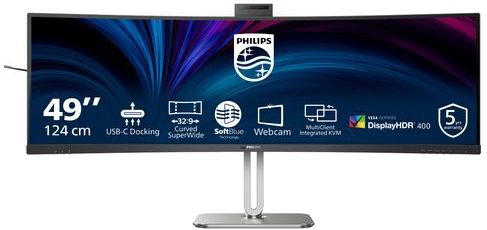 Philips 49B2U6900CH/00 computer monitor 124 cm (48.8") 5120 x 1440 Pixels Dual QHD LCD Zwart
