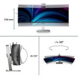 Philips - 49B2U5900CH - Ultrawide QHD Curved Monitor - USB-C - RJ45 - KVM Switch - HDR400 - Webcam