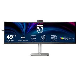 Philips 49B2U5900CH - Ultrawide QHD Curved Monitor - USB-C 100w - RJ45 - KVM switch - HDR400 - Webcam - 49 inch