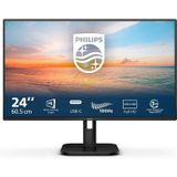 Philips 24E1N1300A - 24 Zoll Full HD Monitor, Lautsprecher (1920x1080, 100 Hz, HDMI, USB-C (65W Power Delivery), USB Hub) schwarz