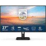 PHILIPS 27E1N1300A - 27 inch FHD-monitor, 100 Hz, IPS, 1 ms, USB-C-stroomlevering, luidsprekers, Low Blue-modus, flikkervrij (1920 x 1080, 250 cd/m², HDMI 1.4/USB-C)