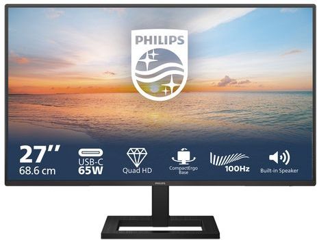 Philips - 27E1N1600AE - QHD Monitor - Zwart - IPS - USB-C 65w