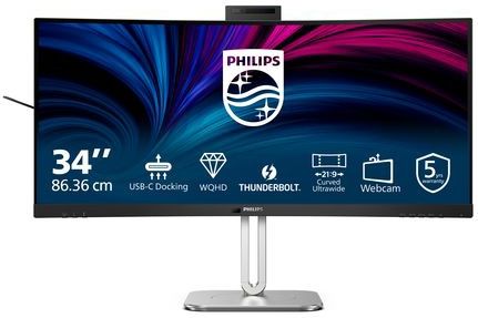 Philips - 34B2U6603CH - Monitor - Grijs - 3440 x 1440 pixels