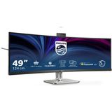 Philips - 49B2U6903CH Computer Monitor - Grijs - 124,5 cm - Dual QHD LCD