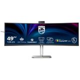 Philips - 49B2U6903CH Computer Monitor - Grijs - 124,5 cm - Dual QHD LCD