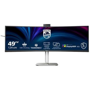 Philips - 49B2U6903CH Computer Monitor - Grijs - 124,5 cm - Dual QHD LCD