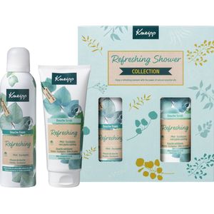 Kneipp Refreshing - Luxe geschenkset - Mint Eucalyptus - Douche foam en douche scrub - Giftset - Inhoud 2 x 200 ml