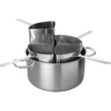 Pujadas Pasta-Kookpan Ø35cm - 20 Liter - RVS - Met 4x RVS Pasta Vergieten