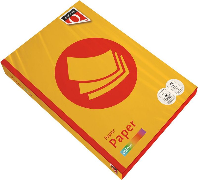 Quantore - Kopieerpapier - A4 - Diepgeel - 80gr - 500 Vel