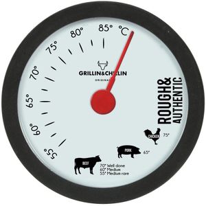 Gusta BBQ Thermometer 9,xH13cm - Cadeautip - barbecue - grill - vader cadeau