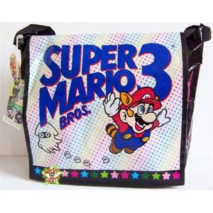 Nintendo SUPER MARIO 3 Omhang Flap Tas Messenger Bag PVC Retro Hip