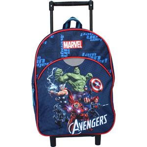 Avengers thema trolley/reistas rugzak koffertje 33 cm voor kinderen - Weekendtasje voor kinderen