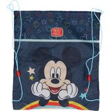 Disney Mickey Mouse gymtas/rugzak/rugtas voor kinderen - blauw - polyester - 44 x 37 cm