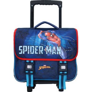 Spider-Man Keep on Moving - Rugzaktrolley - Navy - Kinderen - Jongens