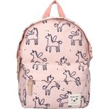 Kidzroom Paris Beasties Rugzak Meisje - Rugtas Kind - 2 t/m 6 jaar - Roze - Unicorn