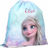 Disney Frozen gymtas/rugzak/rugtas voor kinderen - blauw/roze - polyester - 44 x 37 cm