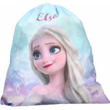 Disney Frozen gymtas/rugzak/rugtas voor kinderen - blauw/roze - polyester - 44 x 37 cm