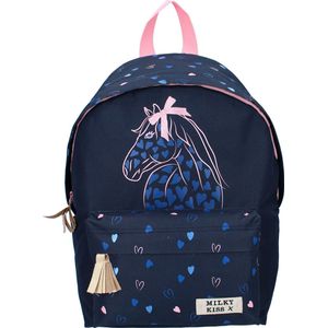 Milky Kiss We Are One Rugzak - Schooltas meisje - Blauw - Paard