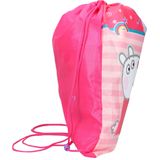 Peppa Pig gymtas/rugzak/rugtas voor kinderen - roze - polyester - 44 x 37 cm