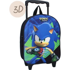 Sonic Prime Time 3D - Rugzaktrolley - Zwart - Kinderen - Jongens