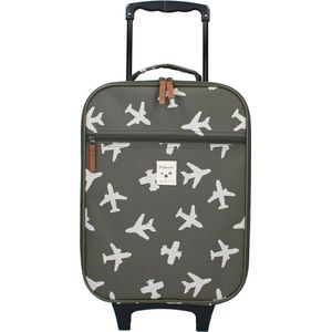 Kidzroom Sevilla Current Legend Trolley Koffer - Groen - Vliegtuig - Reiskoffer