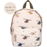 Kidzroom Paris Sweet Cuddles Rugzak - Sand - Helikopters - 5.7L