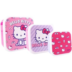 Hello Kitty - Snackboxset - 3-delig - BPA-vrij Kunststof
