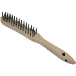 SAM - Staalborstel 3 Rijen - Bruin - Professionele Staalborstel