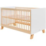 Bopita Lisa White/Naturel Wash 70x140 cm - Babybed om te bouwen naar peuter bedbank