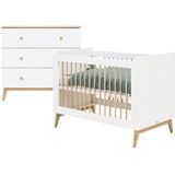 Bopita 2-delige babykamer Paris wit/eiken Paris