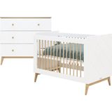 Bopita 2-delige babykamer Paris wit/eiken Paris