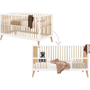 ToiToiKids bedbank 70x140 Jort Wit/Naturel