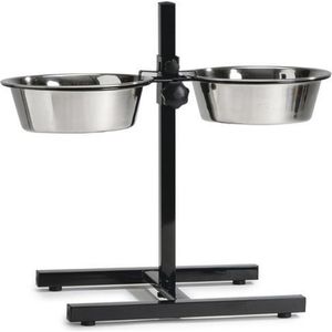 Beeztees Standaard - Dinerset Hond - Zwart - 20 cm