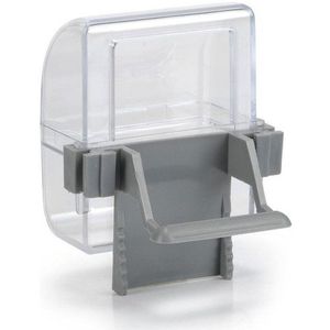Beeztees Futterautomat Vogel Futter-und Wassernapf transparent/grau - 2er Pack