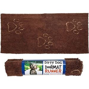 Dirty Dog - Droogmatloper Hond - Bruin - 152x76 cm