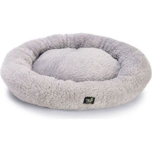 Beeztees Minus One Quinty kattenbed, rond, hoogte 6 cm, diameter 40 cm, lichtgrijs