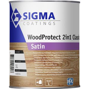 Sigma WoodProtect 2in1 Classic Satin 1 liter Kleur - Beitsen