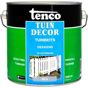 Tenco Tuindecor Dekkend Tuinbeits - Grijs 2,5 liter - Beitsen - Verfwinkel is tot 50% goedkoper