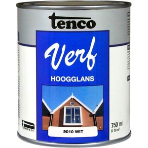 Tenco verf hoogglans wit (RAL 9010) - 750 ml