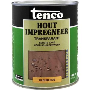 Tenco Hout Impregneer - Transparant 1 liter Kleurloos - Beitsen - Waterbasis - Verfwinkel is tot 50% goedkoper