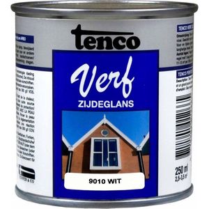 Tenco verf zijdeglans wit (RAL 9010) - 250 ml